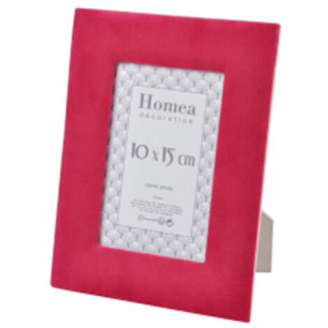 Cadre Photo en Velours "Deya" 10x15cm Fuchsia