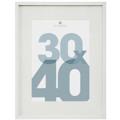 Cadre Photo en Verre "Manu" 30x40cm Blanc