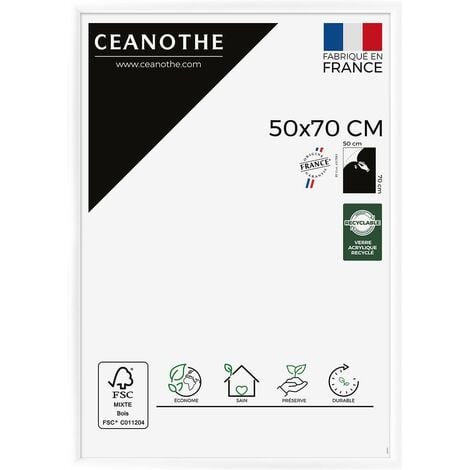 Cadre photo Essentiel exposition blanc 50x70 cm