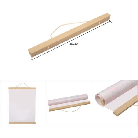 Cadre photo magnétique moderne 30CM blanc bois pour affiches et impressions artistiques DIY