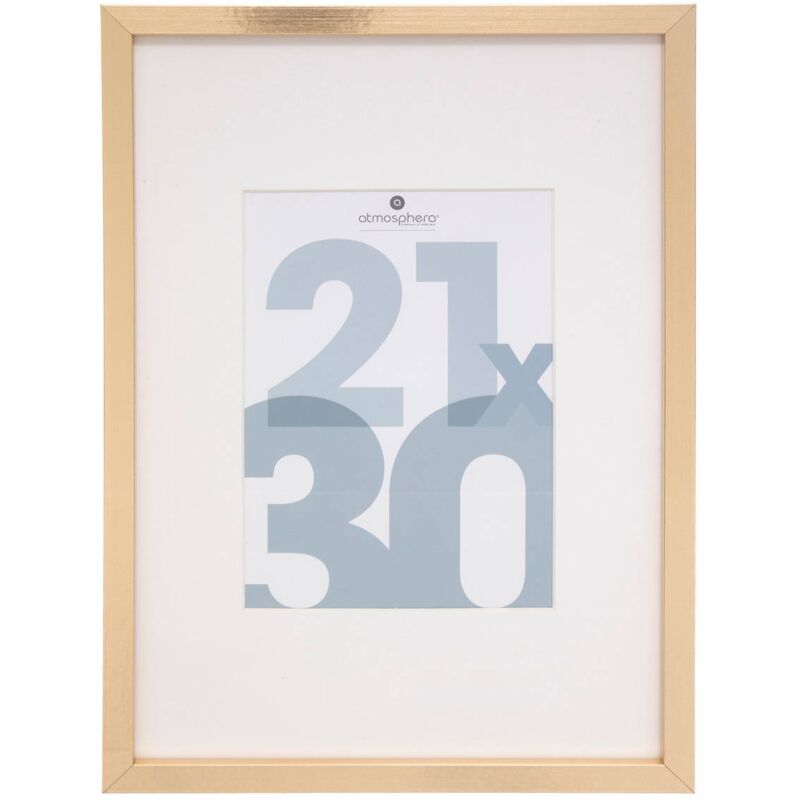 Atmosphera - Cadre Photo Manuel en Bois Doré 21x30 cm – Création d'Intérieur
