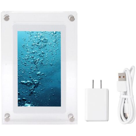 Cadre Photo Numérique 5 Pouces Écran HD Batterie 1000 mAh Idéal Cadeau Amis Prise US 100-240V