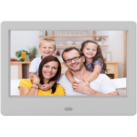 Cadre photo numérique 7" (blanc), album photo électronique, lecteur vidéo USB, cadre photo numérique multifonctions, écran portable