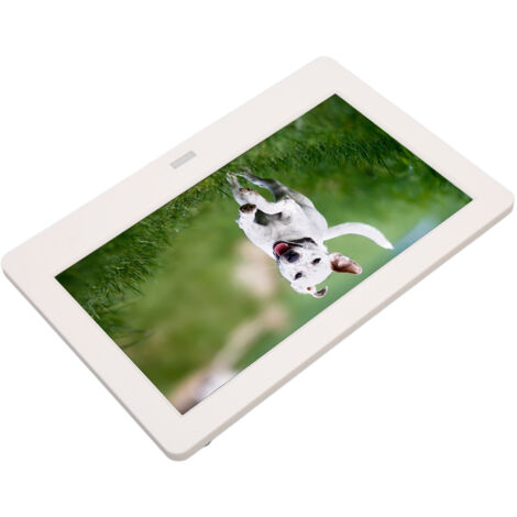 Cadre photo numérique HD 7 pouces avec horloge, calendrier, lecteur MP3 et double fonction de contrôle - Prise américaine 100-240 V.