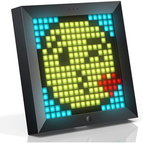 Cadre photo numérique Pixel Art avec lumière d'ambiance de 22 cm, commande par application, réveil intelligent LED de bureau/mural, lampe décorative pour salle de jeux, décoration