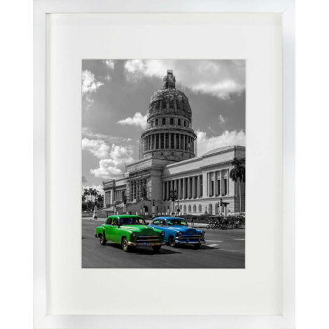 Cadre photo pour affiches murales 28x35 ou 20x25 cm blanc BD art