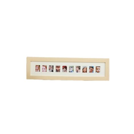 Cadre photo pour enregistrement de croissance des enfants, carte d'identité de campus étudiant, décoration de bureau, peut contenir une photo taille 2,5 x 3,5 cm (couleur : bûche, taille : 43
