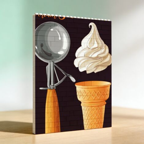 Cadre photo romantique en blocs, cadeau pour couple