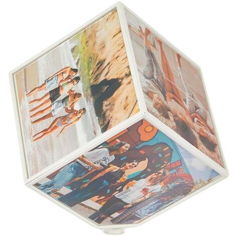 Cadre photo rotatif  6 faces Kube 10 x 10 cm