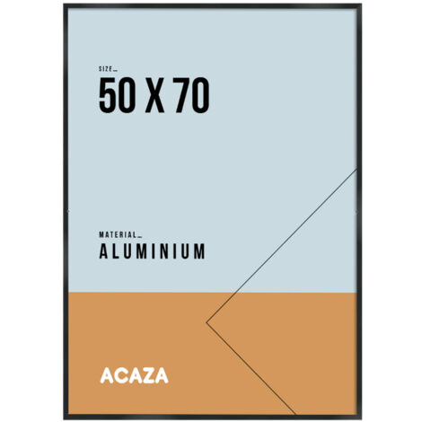 Cadre photo - solid aluminium - 50 x 70 cm - noir