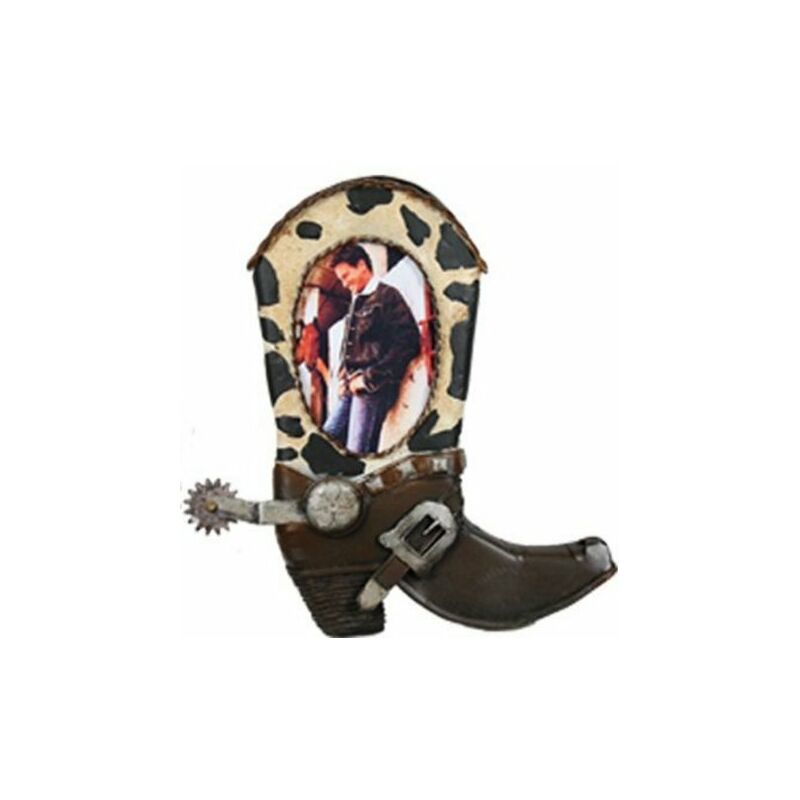 Cadre photo western en métal en forme de botte