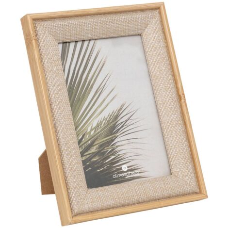 Cadre photo Zera tissu beige 10x15cm - Atmosphera créateur d'intérieur