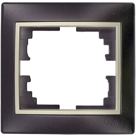 Cadre Pour 1 Element Cadre Noir Et Contour Perle 83x81x10mm S.europa Solera Erp71nu
