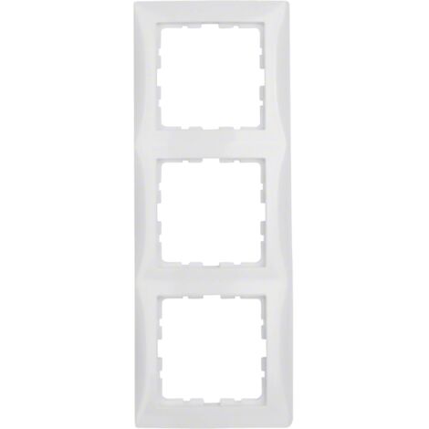 Cadre pour mécanisme à 3 éléments de la série « Berker S1 » IP20 80,5x223x9,5mm couleur blanc polaire