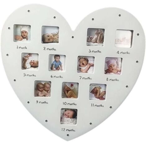 Cadre Pour Photos Bébé, Cadre Photo Personnalisé, Cadre Photo Ma Première Année Avec Lumière, Cadre 12 Mois