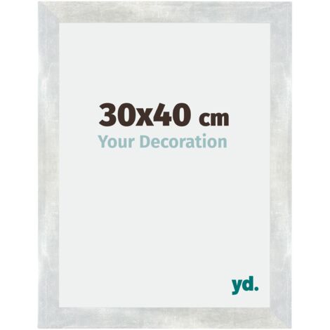 Cadre Puzzle 30x40 cm - Argent Brillant Vintage - MDF - Mura.