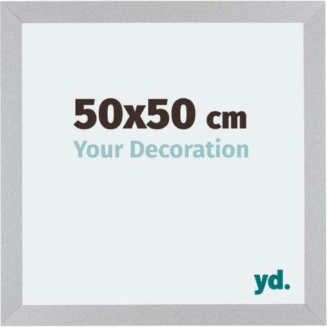 Cadre Puzzle 50x50 cm - cm - Argent Mat - MDF - Mura.