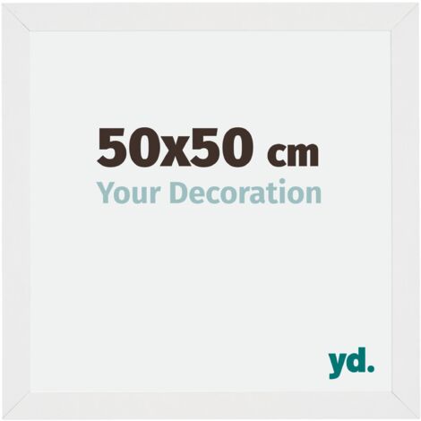 Cadre Puzzle 50x50 cm - cm - Blanc Brillant - MDF - Mura.