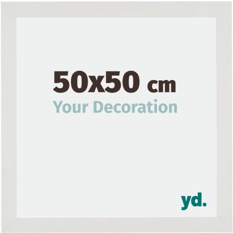 Cadre Puzzle 50x50 cm - cm - Blanc Mat - MDF - Mura.