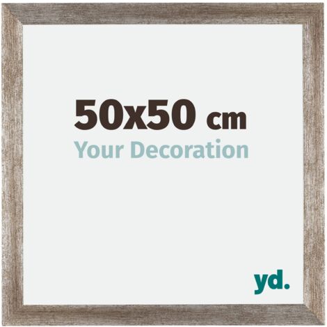 Cadre Puzzle 50x50 cm - cm - Métal Vintage - MDF - Mura.