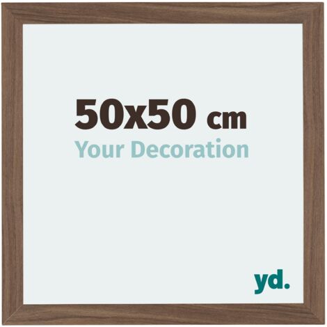 Cadre Puzzle 50x50 cm - cm - Noyer Foncé - MDF - Mura.