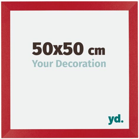 Cadre Puzzle 50x50 cm - cm - Rouge - MDF - Mura.