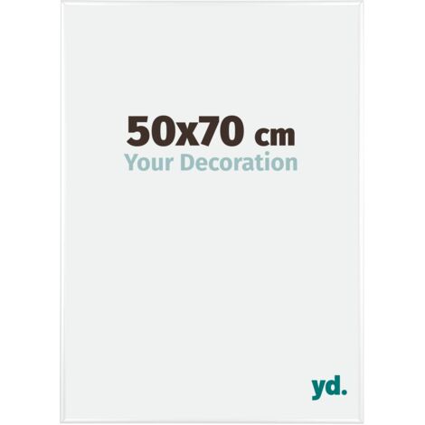 Cadre Puzzle 50x70 cm - cm - Blanc Brillant - Aluminium - Kent.