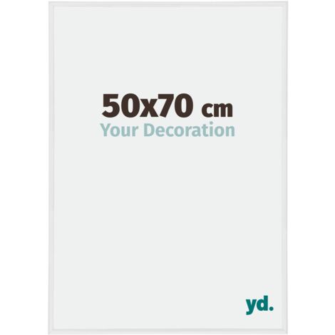 Cadre Puzzle 50x70 cm - cm - Blanc Brillant - Plastique - Annecy.