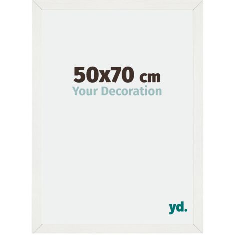 Cadre Puzzle 50x70 cm - cm - Blanc Patiné - MDF - Mura.