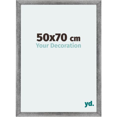 Cadre Puzzle 50x70 cm - cm - Gris Patiné - MDF - Mura.