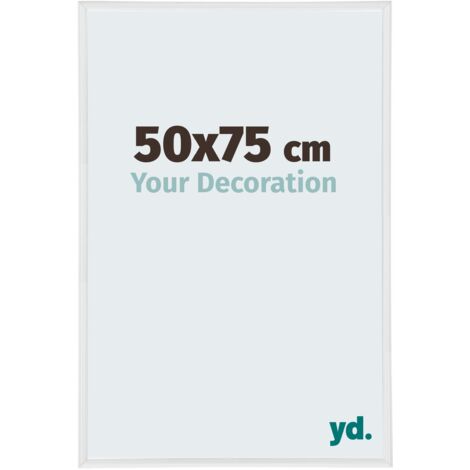 Cadre Puzzle 50x75 cm - Blanc Brillant - Plastique - Annecy.