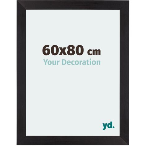 Cadre Puzzle 60x80 cm - cm - Noir Grain de Bois - MDF - Mura.