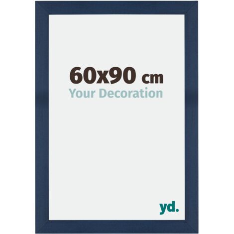 Cadre Puzzle 60x90 cm - cm - Bleu Foncé Patiné - MDF - Mura.