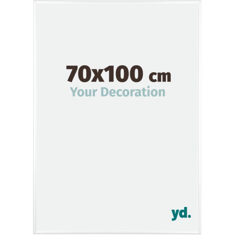 Cadre Puzzle 70x100 cm - Blanc Brillant - Aluminium - Kent.
