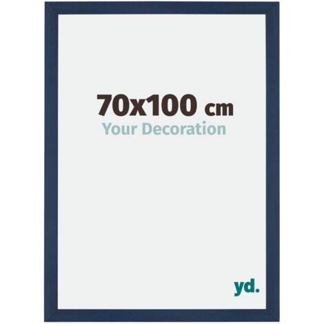 Cadre Puzzle 70x100 cm - Bleu Foncé Patiné - MDF - Mura.