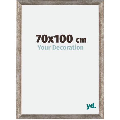 Cadre Puzzle 70x100 cm - Métal Vintage - MDF - Mura.