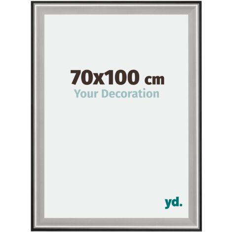 Cadre Puzzle 70x100 cm - Noir Argent Poli - Bois - Birmingham.