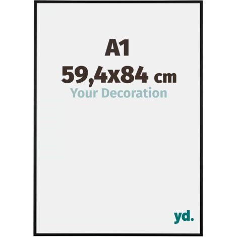 Cadre Puzzle A1 - 59.4x84 cm - Noir Mat - Aluminium - Kent.