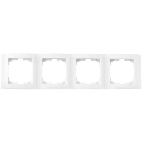 Cadre quadruple vertical – 4 postes – Blanc – ABS – 294x81mm