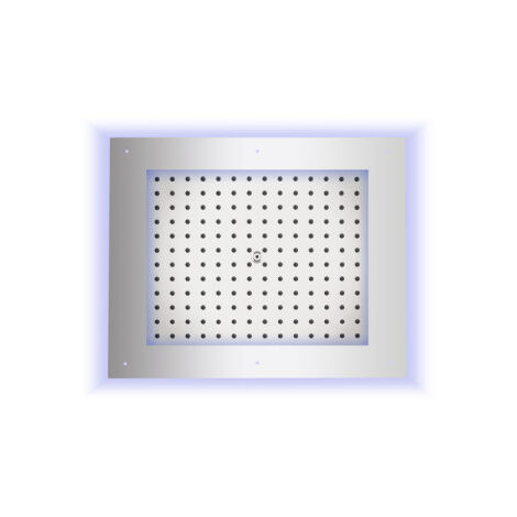 Cadre rétrofit à LED chromothérapie acier brossé pour plafonds de douche - Bossini HI0391075