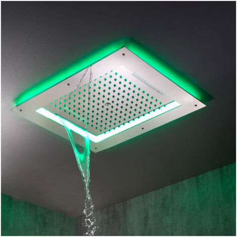 Cadre rétrofit à LED chromothérapie chromé pour plafonds de douche - Bossini HI0928030