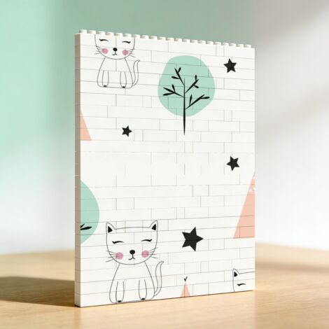 Cadre romantique en blocs, cadeau pour saint valentin