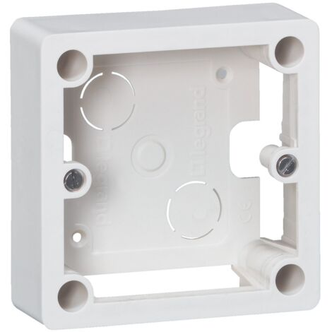 Cadre saillie 1 poste Ivoire pour socle et sortie de câbles 100x100x36mm LEGRAND 055849