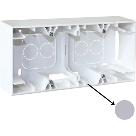 Cadre saillie 2 postes type A - COMETE Couleur Silver