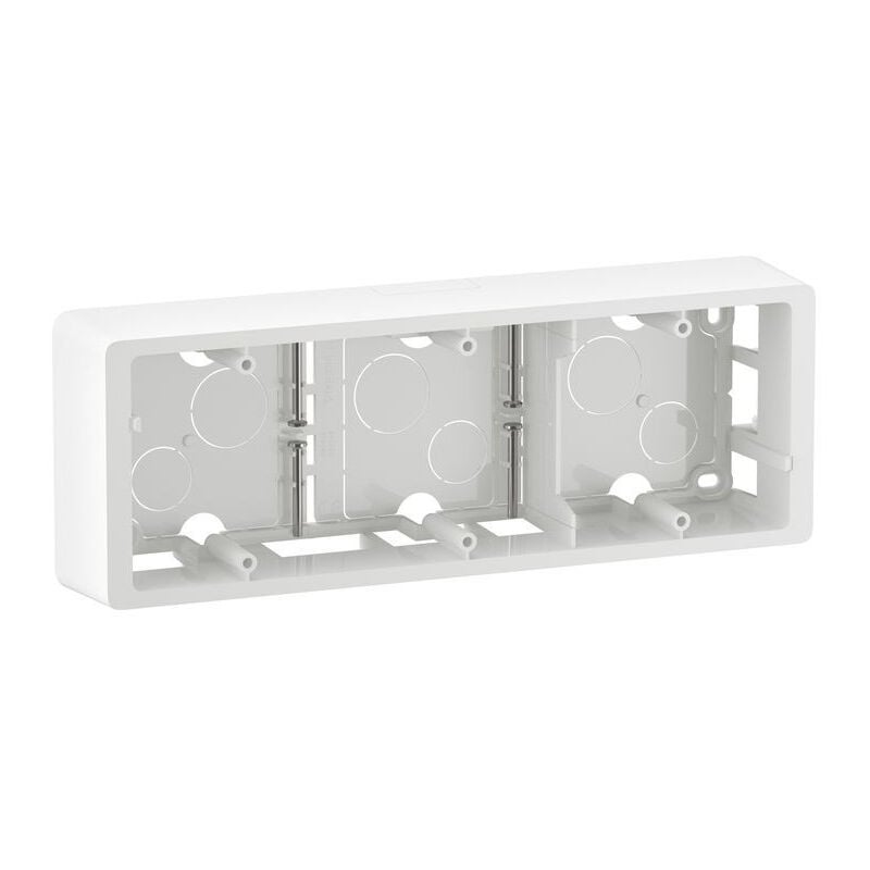 Cadre saillie Céliane 3 postes - livré avec vis - Blanc (CB0233)