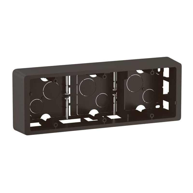 Cadre saillie Céliane 3 postes - livré avec vis - Noir (CN0233)