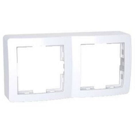 Cadre saillie double blanc 2 postes 124X62X31mmm pour pose appareillage mural ALREA SCHNEIDER ELECTRIC ALB61442