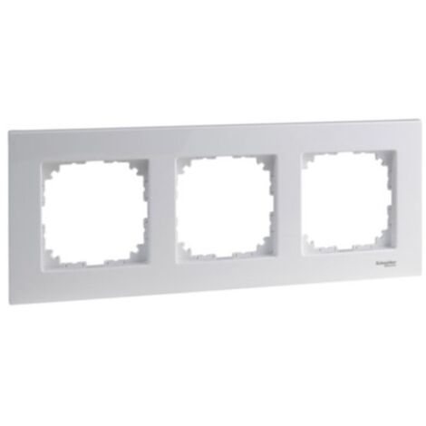 Cadre Schneider à 3 éléments Serie Elegance Blanc