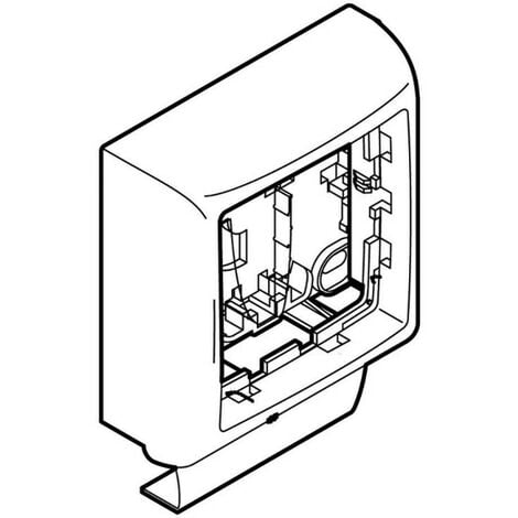 10160CBR Efapel Moulure électrique blanche (LxH) 40x16mm - Longueur 2  mètres - pour montage en saillie