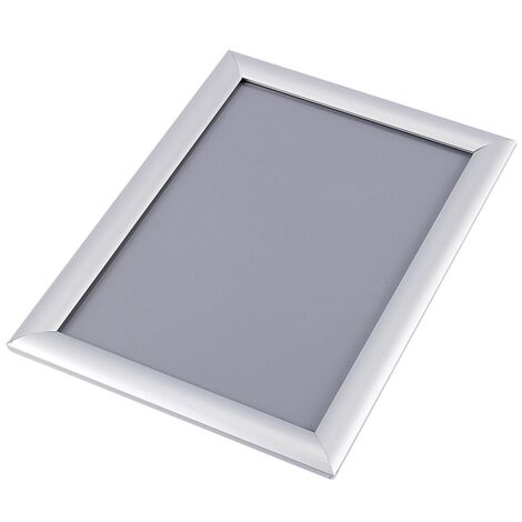 Cadre Snap A4 Aluminium Argent avec Support et Vis pour Posters et Notices